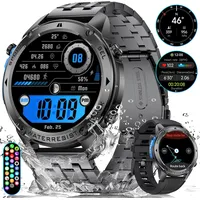 Smartwatch Herren mit Telefonfunktion Armbanduhr Sportuhr Gym Fitnessuhr