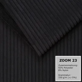 mebloland Ecksofa TOR mit Schlaffunktion. Farbe: Black. - Schwarz