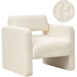 Beliani Sessel HALLSBERG Bouclé 0 x 0 x 0 cm Cremeweiß