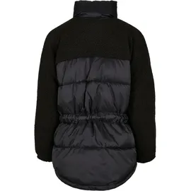 URBAN CLASSICS Ladies Sherpa Mix Puffer Jacket - Schwarz - 5XL