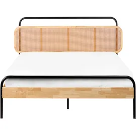 Beliani Boussicourt 140 x 200 cm H2 Hellbraun/Schwarz