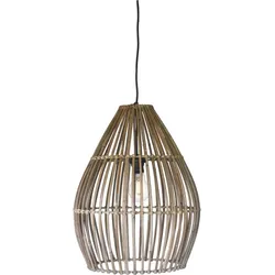 HSM Collection Hängeleuchte Rattan Natur, ø40x51cm
