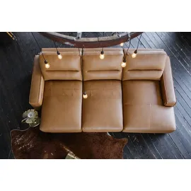 KAWOLA Big Sofa DORI Leder cognac Longchair rechts - Braun