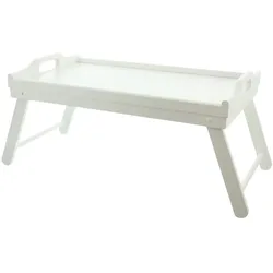 Tablett Simply White mit Füßen Tablett Holztablett Serviertablett Küchendeko