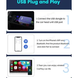 Carlinkit CP2A Wireless Adapter Apple CarPlay / Android Auto