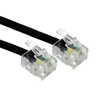 Alida Systems ® 30m ADSL Kabel - Premium Qualität/vergoldet Kontakt Pins/Hoch Geschwindigkeits Internet Breitband/Router oder Modem zu RJ11 Telefon Socket oder Microfilter/Schwarz