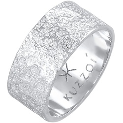 KUZZOI Herren Bandring Organic Struktur 925 Silber Ringe   9 mm