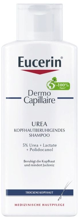 Eucerin DermoCapillaire Urea Kopfhautberuhigendes Shampoo – Beruhigt trockene und juckende Kopfhaut