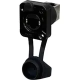 Rean AV RJ45 Feedthrough, 90° UP, IP65 Airtight RRE8F-Z-011-1 Buchse, Einbau Schwarz