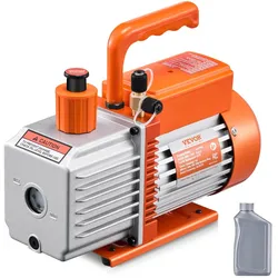 VEVOR Vakuumpumpe 6 CFM HVAC 2-stufige Drehschieber-Vakuumpumpe Vacuum Pump