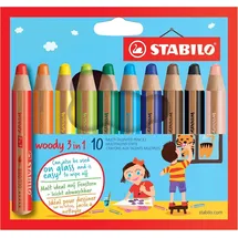 Stabilo woody 3 in 1 10 St. mehrfarbig