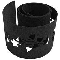 zaun|zu® Sichtschutzstreifen 255 x 15 cm Schwarzgrau Vlies 2 St.