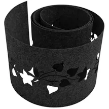 zaun|zu® Sichtschutzstreifen 255 x 15 cm Schwarzgrau Vlies 2 St.