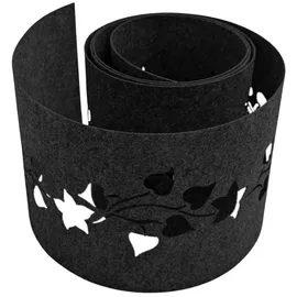 zaun|zu® Sichtschutzstreifen 255 x 15 cm Schwarzgrau Vlies 2 St.