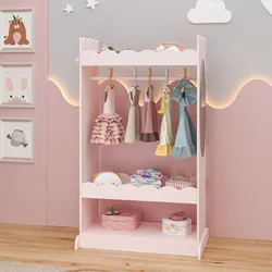 Kindergarderobe Vestnes mit Spiegel 115x63x38 cm Cotton Candy