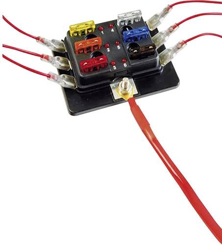 SecoRüt FHA506 LED Stromkreisverteiler Flachsicherung Standard Pole 6 30A 1St.