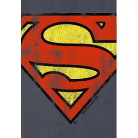 LOGOSHIRT Body LOGOSHIRT, Mädchen, Gr. 74/80, EURO-Größen, blau (dunkelblau), 100% Baumwolle, bedruckt, normal, Rundhals, Bodys Body, mit Superman Logo-Frontdruck