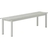 Muuto Linear Steel Gartenbank 170 cm, grau