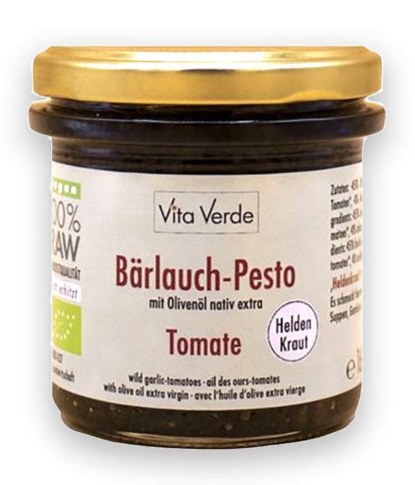 Heldenkraut - Bärlauch-Tomaten-Pesto - bio & roh (0.165l)
