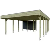 SKANHOLZ Skan Holz Carport Friesland Hybrid 557 cm x 708 cm Grün