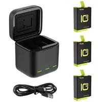 TELESIN Box Telesin three-channel charger + 3 batteries for GoPro Hero 12 / 11 / 10 / 9 (GP-BNC-902-B) - Schwarz