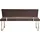 MCA Furniture Polsterbank MCA FURNITURE "Arco, braun (braun, edelstahl gebürstet), B:175cm H:86cm T:59cm, Sitzbänke, Polsterbank, belastbar bis 280 kg, Kunstleder, in verschiedenen Breiten