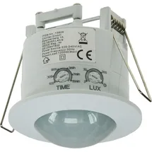 ChiliTec Decken-Einbau-Bewegungsmelder 360° LED geeignet, 6m Detektion, weiß