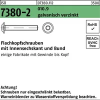 F. REYHER Nchfg. GmbH & Co. KG ISO 7380-2 Flachkopf-Flanschschraube VG M8x16 Stahl 10.9 galvanisch verzinkt Innensechskant