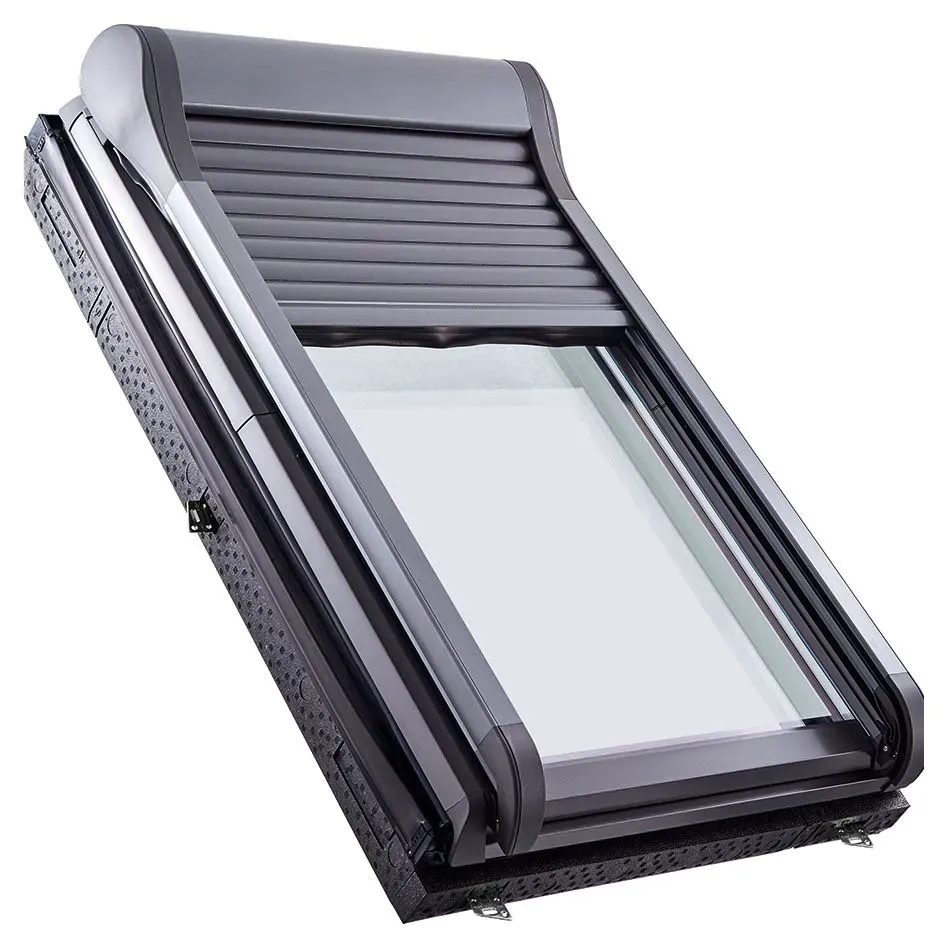 Roto Außenrollladen Designo ZRO E R4R7 Elektrisch, 78x98 cm (78/09) franz. Größe