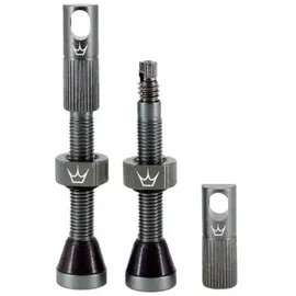 Chris King Peaty's Tubeless Ventil Set 80 mm grau