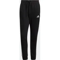 Adidas Essentials French Terry Tapered Cuff 3-Streifen Hose black/white Gr. M