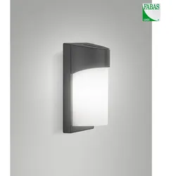 Fabas Luce Außenwandleuchte GLUCK, E27, IK08, IP54, dunkelgrau FAB-6562-21-294