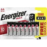 Energizer Max Alkaline Batterie Mignon aa 1,5 v 8 + 4er Pack -