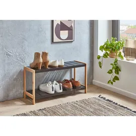 xonox.home Schuhregal 70 x 36 x 26 cm schwarz / schwarz