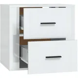 vidaXL Nachtschrank 50 x 36 x 47 cm Hochglanz-Weiß