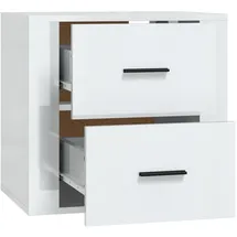 vidaXL Nachtschrank 50 x 36 x 47 cm Hochglanz-Weiß