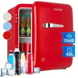 Klarstein Mini Kühlschrank für Zimmer, 48L 2 Ebenen Rot 48 Liter