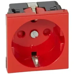 Legrand 077214 Mosaic Steckdose Schutzko codiert 2-modulig, rot