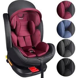 XOMAX XZ-16 Kindersitz drehbar 360° mit ISOFIX und Liegefunktion I mitwachsend I 0-36 kg, 0-12 Jahre, Gruppe 0/1/2/3 I 5-Punkt-Gurt und 3-Punkt-Gurt I Bezug abnehmbar, waschbar I ECE i-Size 129R