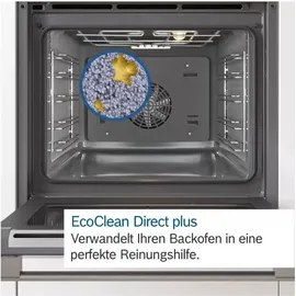 Bosch Herdset Bosch Backofen 71 Liter mit Gas-Kochfeld Schwertknöpfe - autark, 60 cm
