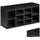 Tectake Schuhregal 103,5 x 48 x 30 cm mit Sitzbank / schwarz