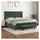 vidaXL Boxspringbett 180 x 200 cm Dunkelgrün