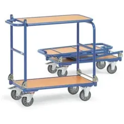 fetra Klappwagen KW 14, Tragkraft 250kg, TPE-Reifen, 2 klappbare Bügel, klappbare Tischplattform