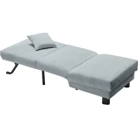 Ell + Ell Sessel Enny Polyester 85 x 85 x 100 cm Blau mit Rollen