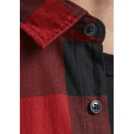 JACK & JONES Gingham Twill Langarmhemd Brick Red / Slim Fit M