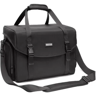 CADeN Large Camera Messenger Bag Case Schultertasche mit Stativhalter Kompatibel für Nikon, Canon, Sony, DSLR SLR Spiegellose Kameras Wasserdicht, L