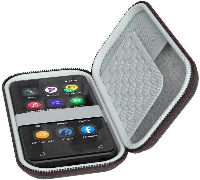 MP3- / MP4-Player-Hülle für innioasis MP3-Player, 10,2 cm (4 Zoll), Vollbild-Touch-G1-Musik-Player, passend für Ohrhörer, USB-Kabel, Speicherkarte