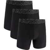 Under Armour Boxershort Herren 3er Pack Figurbetont-UA PERFORMANCE TECH - SOLID 6 IN 3PK schwarz S