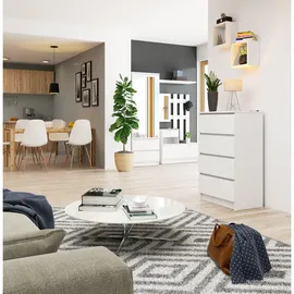 akord furniture factory AKORD K60 Weiß 60 cm 4 Schubladen B60 x H99 x T40 cm