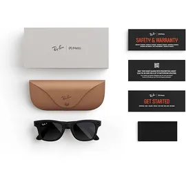 Ray Ban Ray-Ban Meta Wayfarer, Matt Schwarz, polarisiert Graphitgrau, AI Glasses